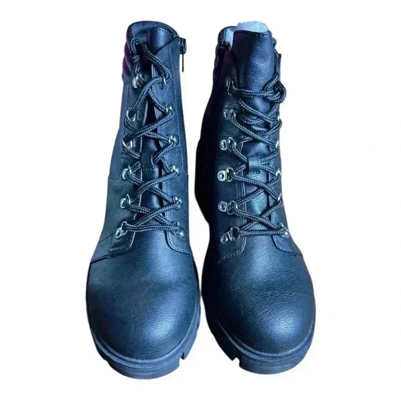 Sun & Stone Women's (Rutheep ) Black Lace-Up Ankle Boots - Picture 4 of 10